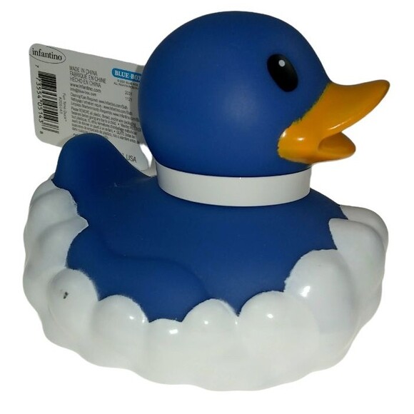 Infantino Fun Time Rubber Ducky Floating On Cloud Duck Moon Stars Nighty Bath 0+ - Picture 3 of 13